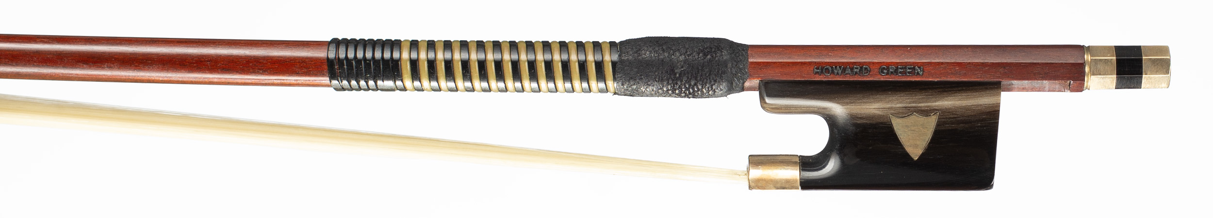 A gold-mounted violin bow by Howard Green, Fife, 2006 — frog