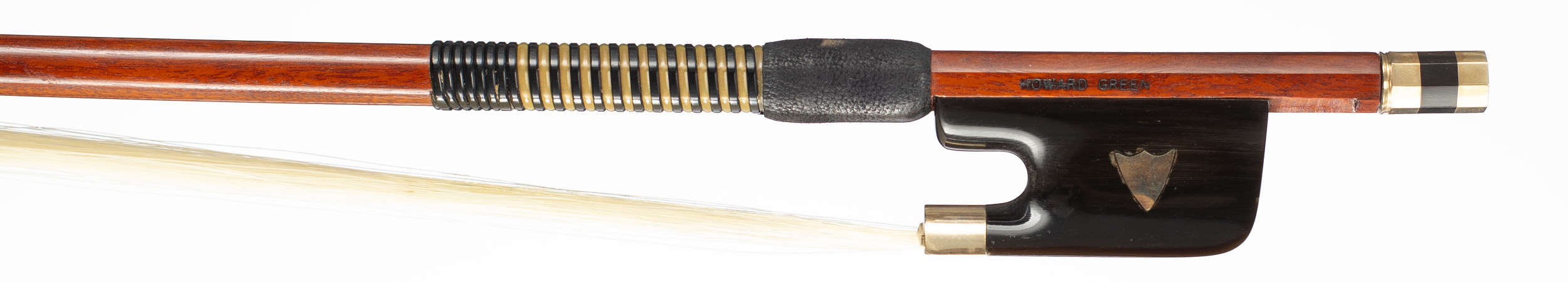 A gold-mounted cello bow by Howard Green, Fife, 2006 — frog