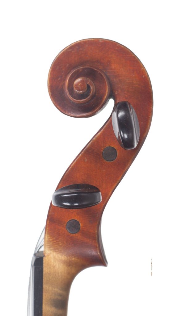 Violin by Walter H. Mayson, Manchester, 1901 — scroll