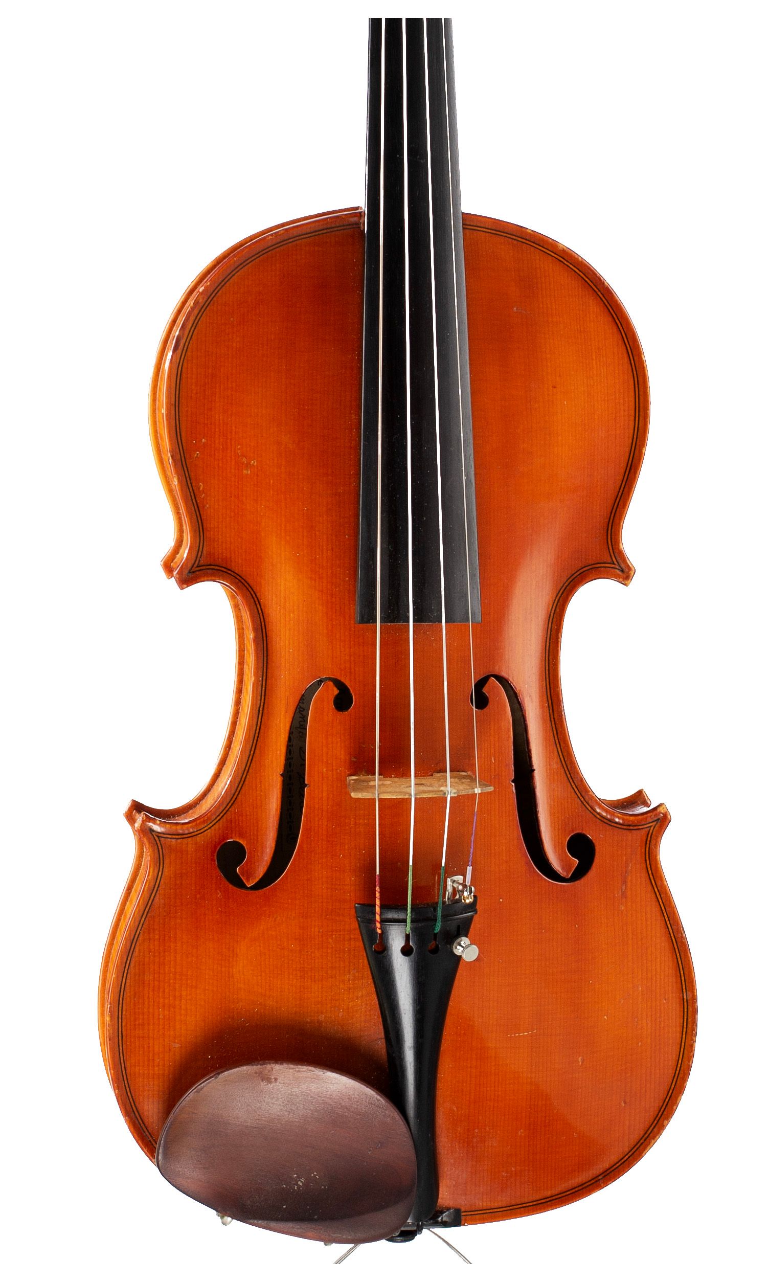 Violin by Armando Di Lelio, Rome, 1984 — angled view, 10°