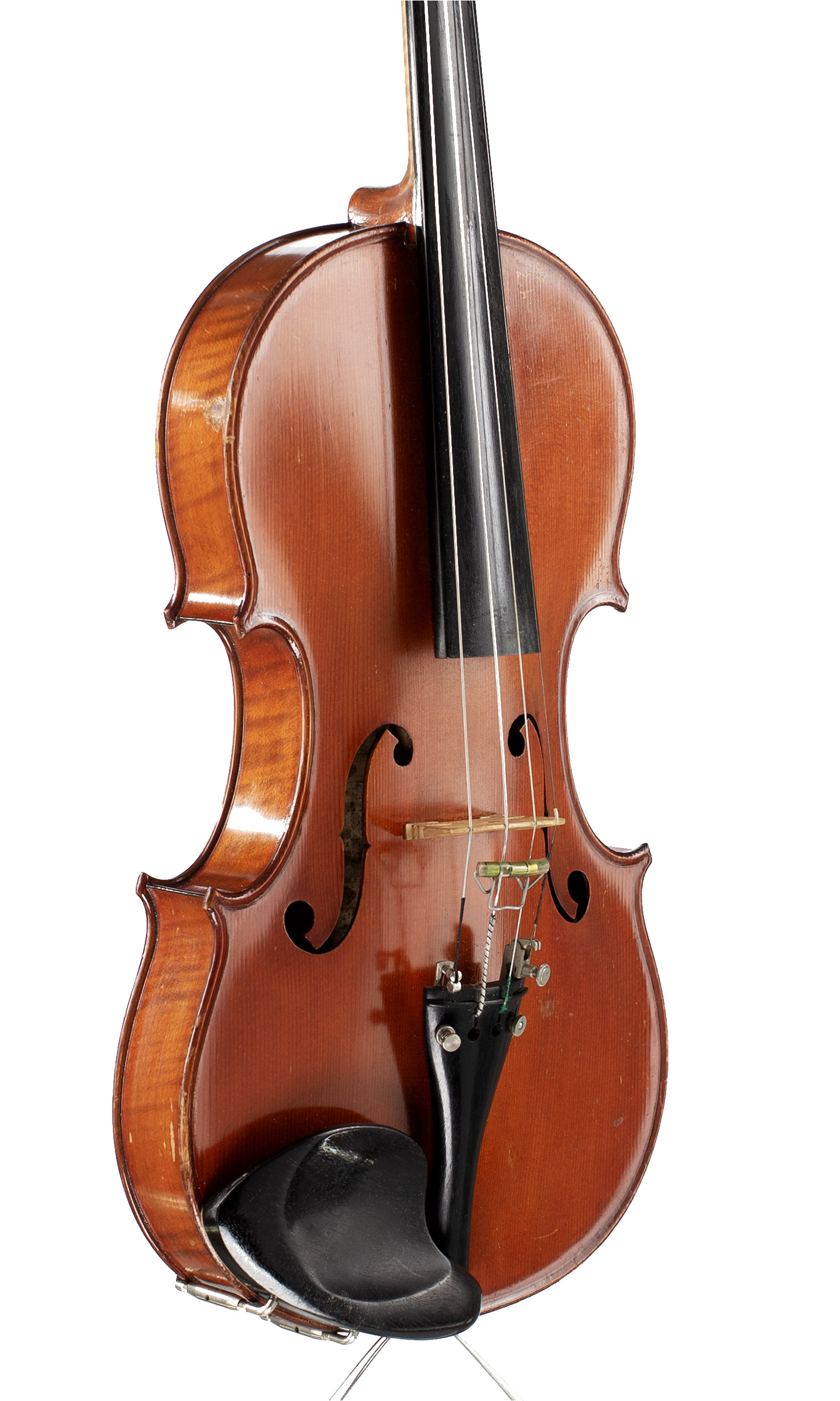 A violin by Charles Collin-Mezzin fils, Mirecourt, 1934 — angled view, 40°