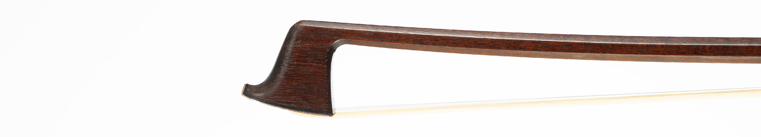 A gold and tortoiseshell-mounted viola bow by John Clutterbuck, London, 1971 — head