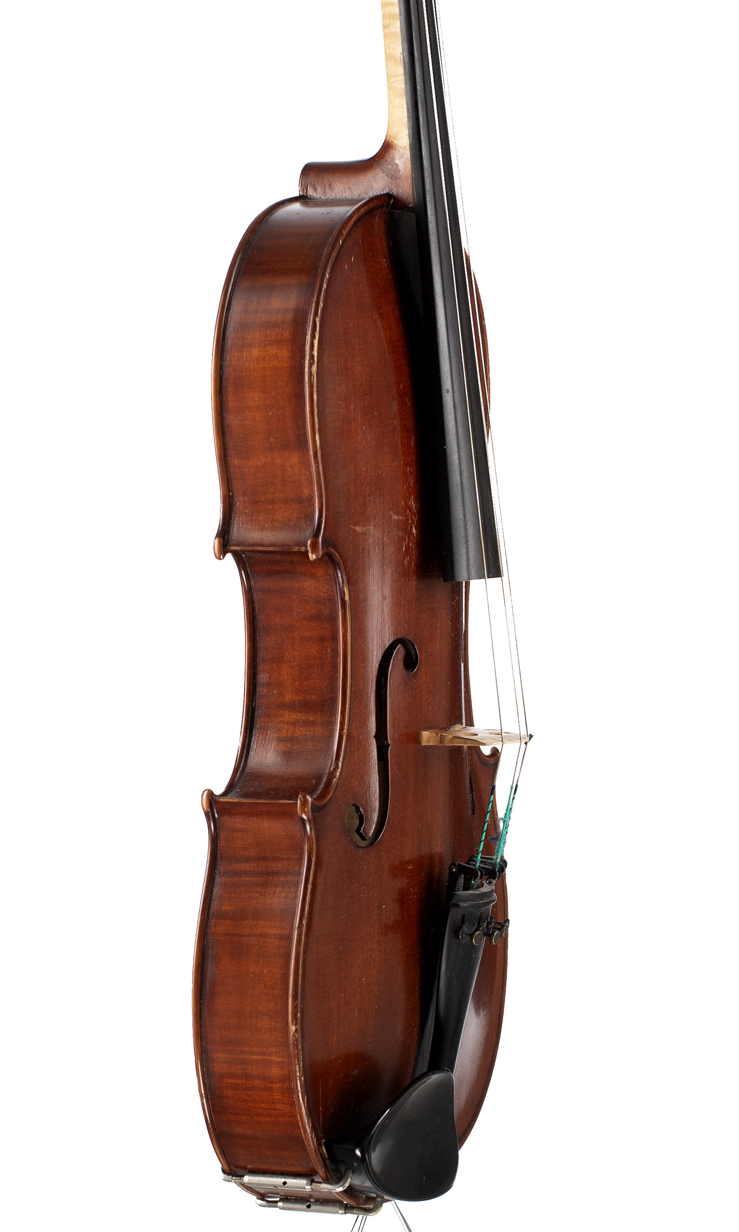 A viola by Phillip Cray, Newark, 1987 — angled view, 70°