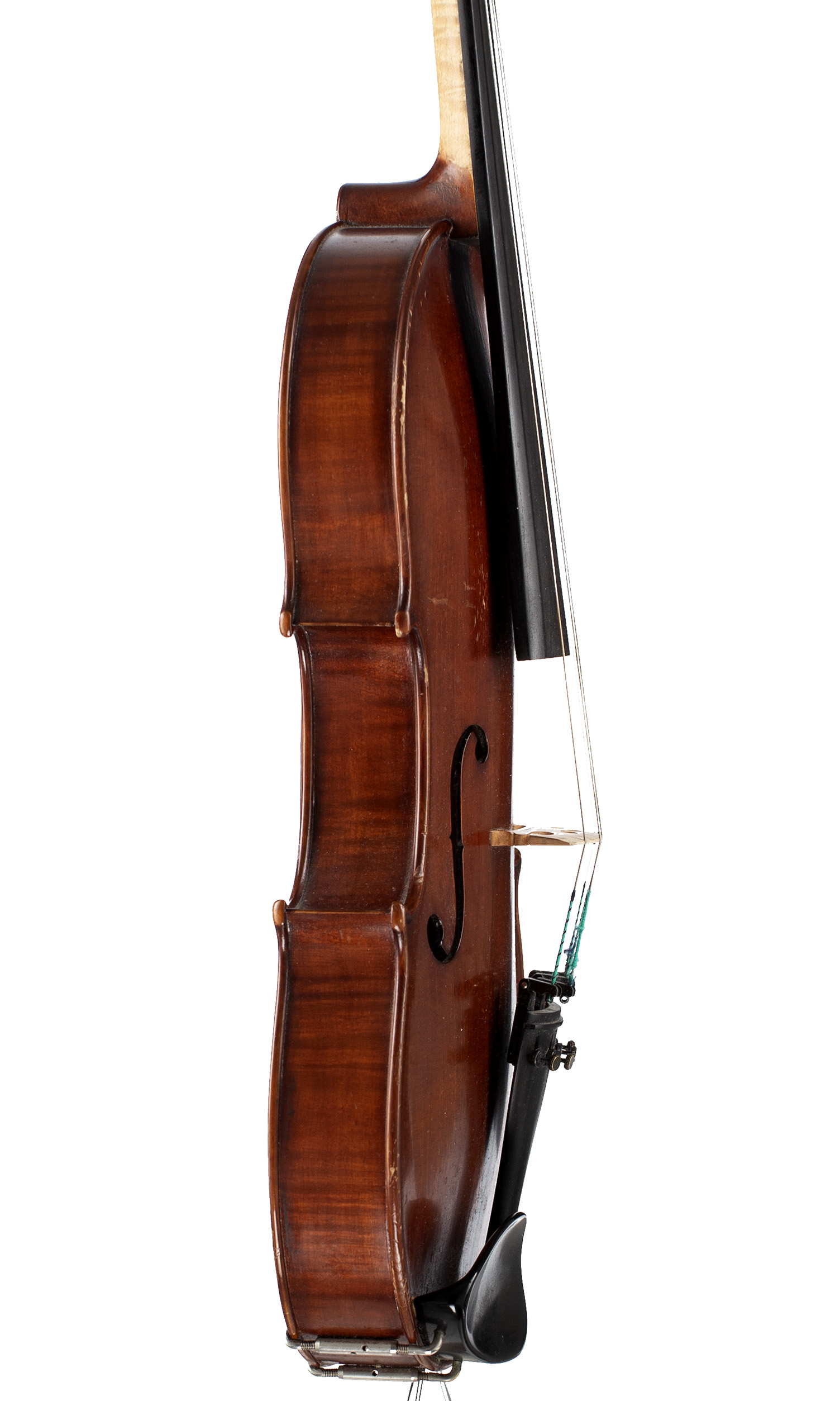 A viola by Phillip Cray, Newark, 1987 — angled view, 80°