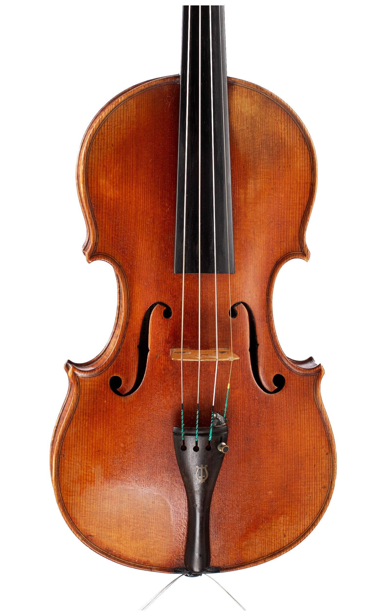 Violin, Workshop of Ernst Heinrich Roth, Markneukirchen, 1923 — angled view, 10°