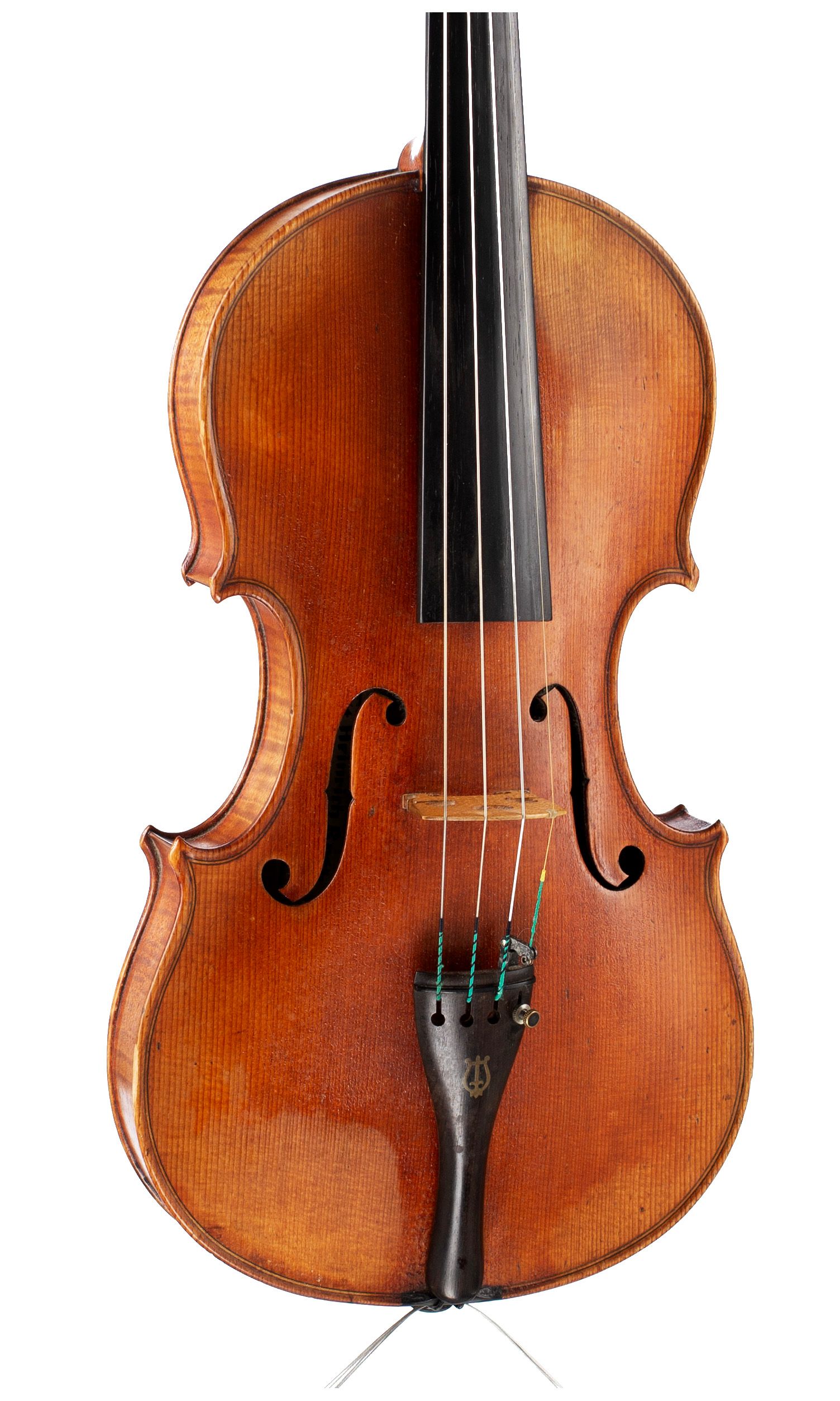 Violin, Workshop of Ernst Heinrich Roth, Markneukirchen, 1923 — angled view, 20°