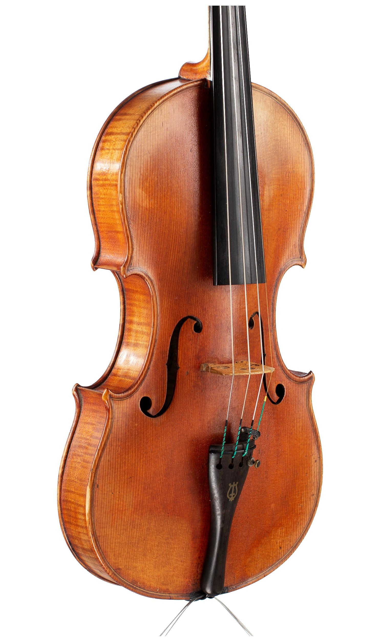 Violin, Workshop of Ernst Heinrich Roth, Markneukirchen, 1923 — angled view, 40°