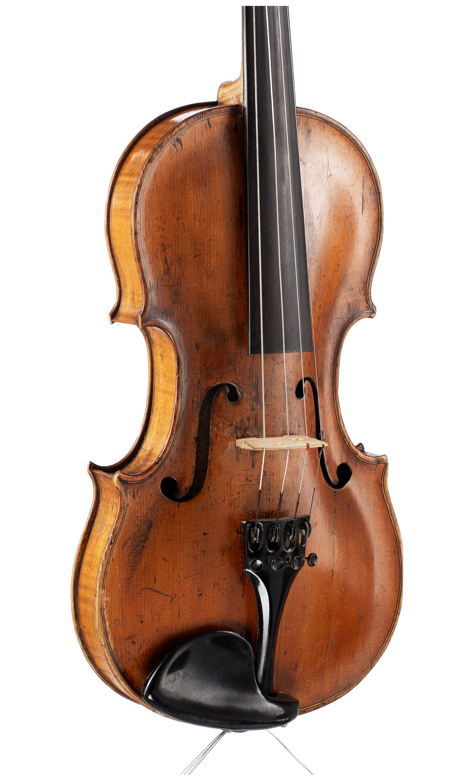 Violin, Workshop of Charles & Samuel Thompson, London, circa 1770 — angled view, 30°