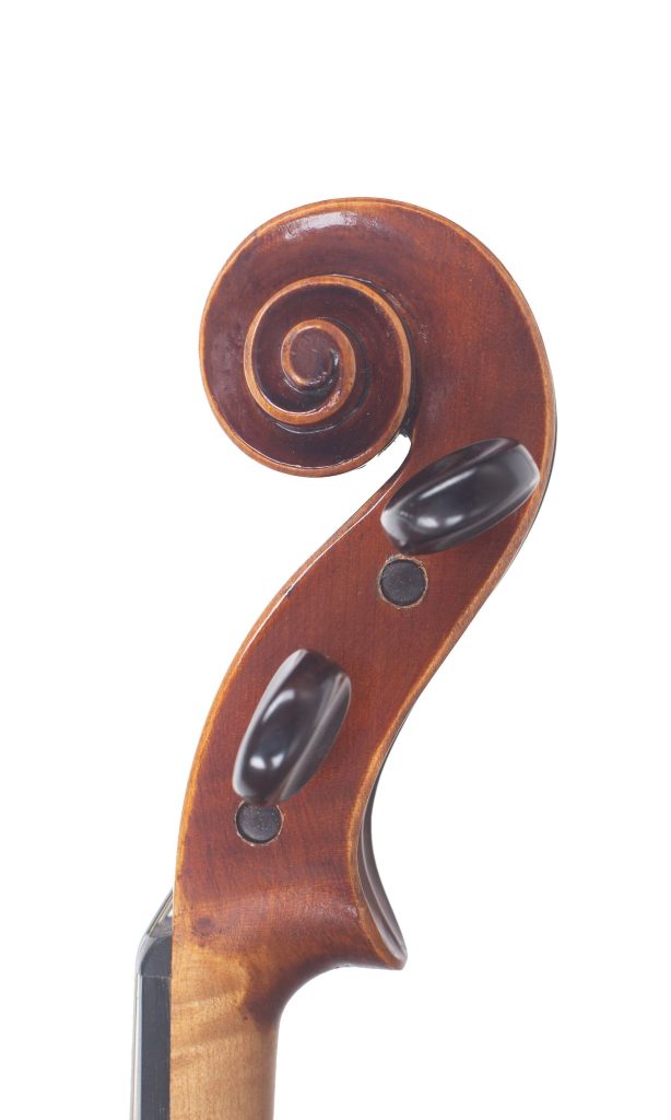 Violin by Lawrence Cocker, Derby, 1962 — scroll