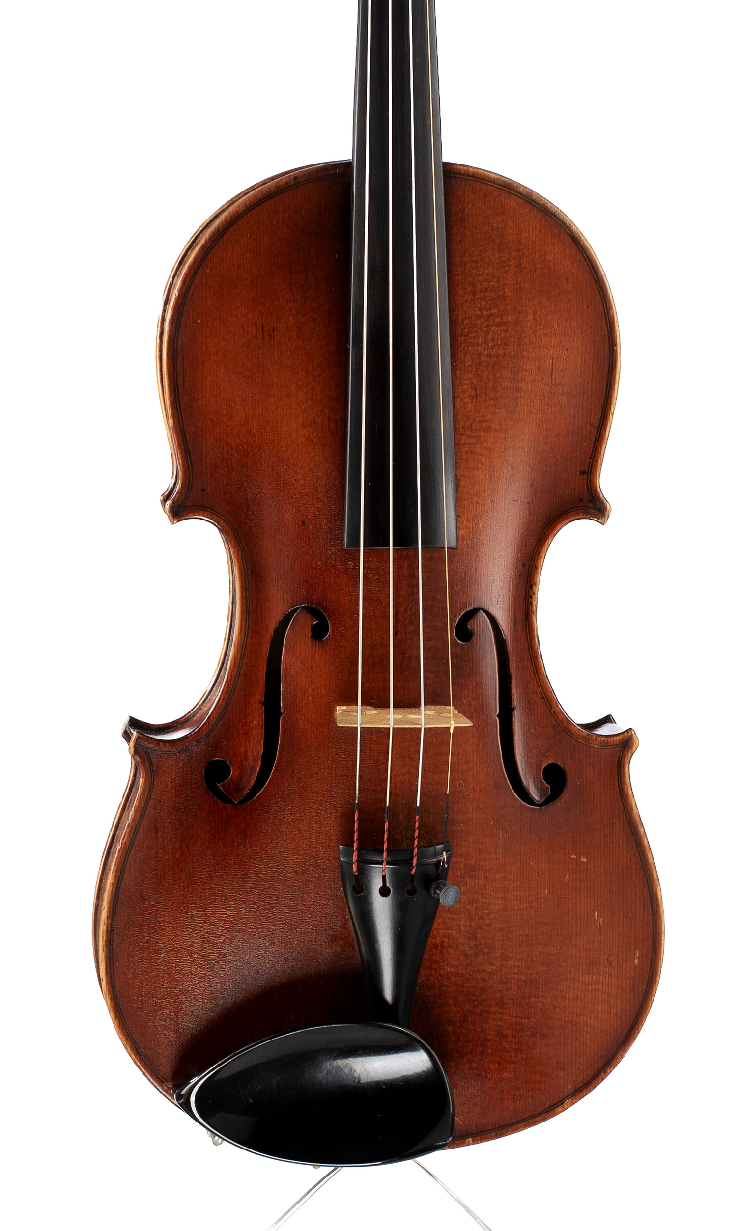 A violin by James Worden, Preston, 1901 — angled view, 10°