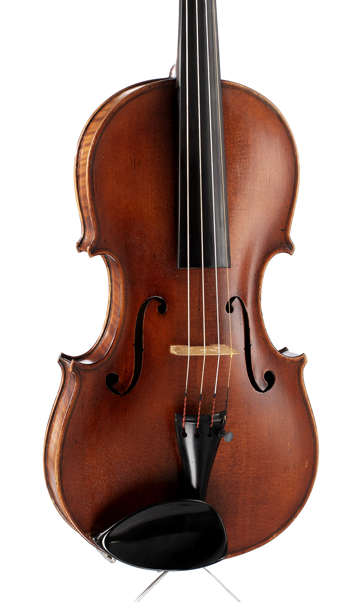 A violin by James Worden, Preston, 1901 — angled view, 20°