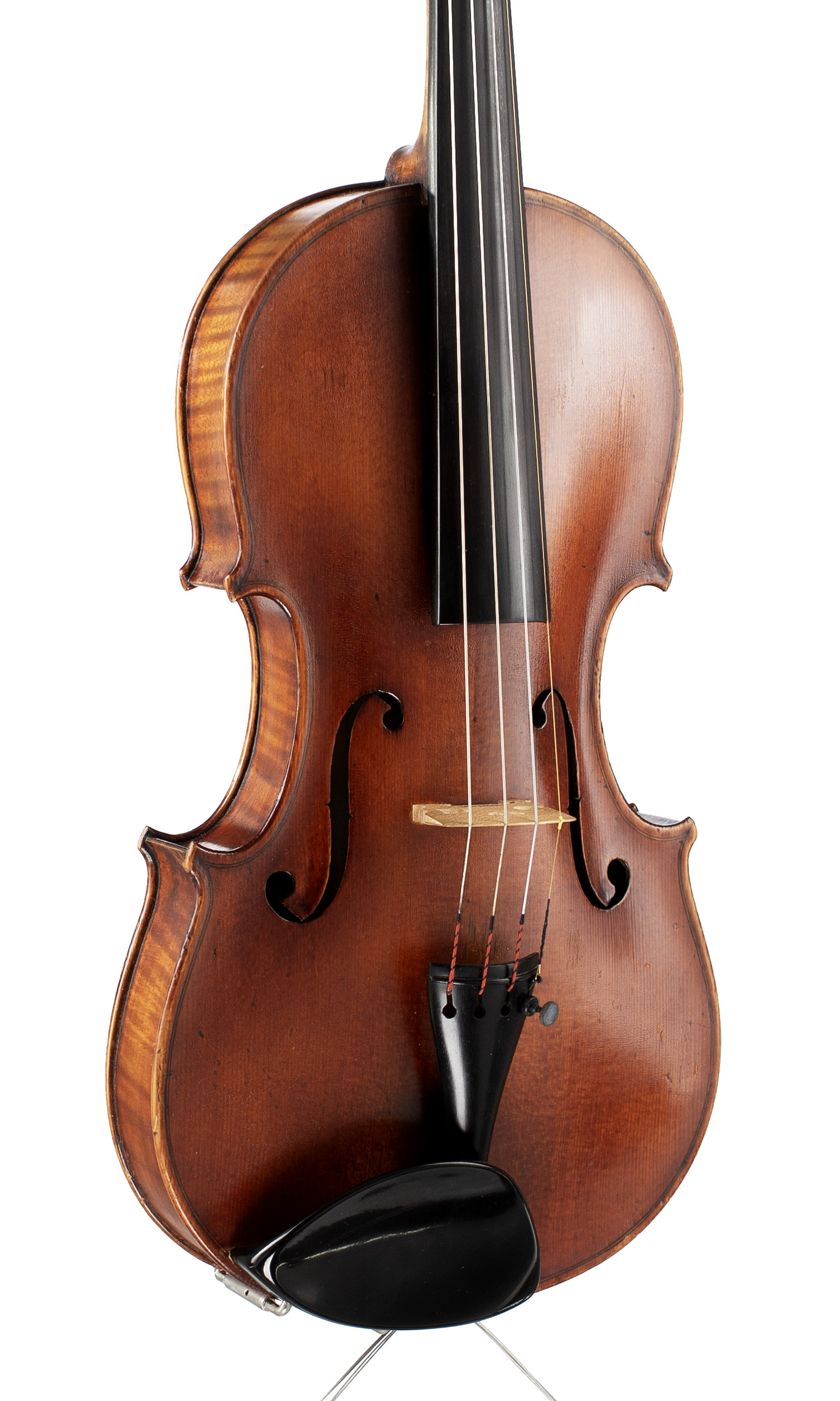 A violin by James Worden, Preston, 1901 — angled view, 30°