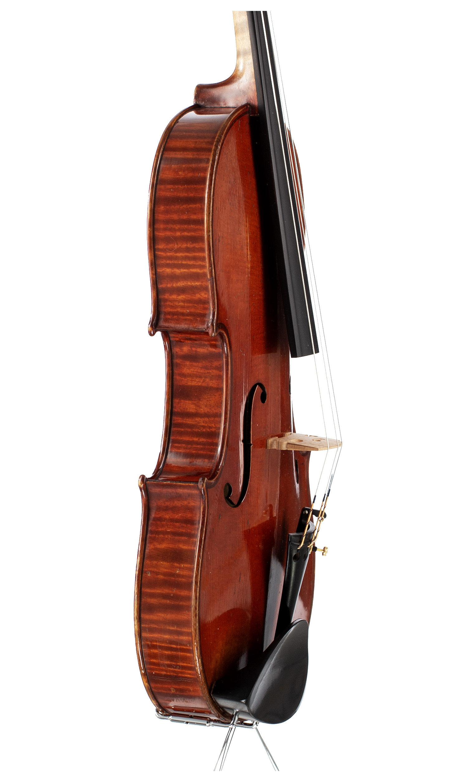 A violin by Albertus Blanchi, Nice, 1910 — angled view, 70°