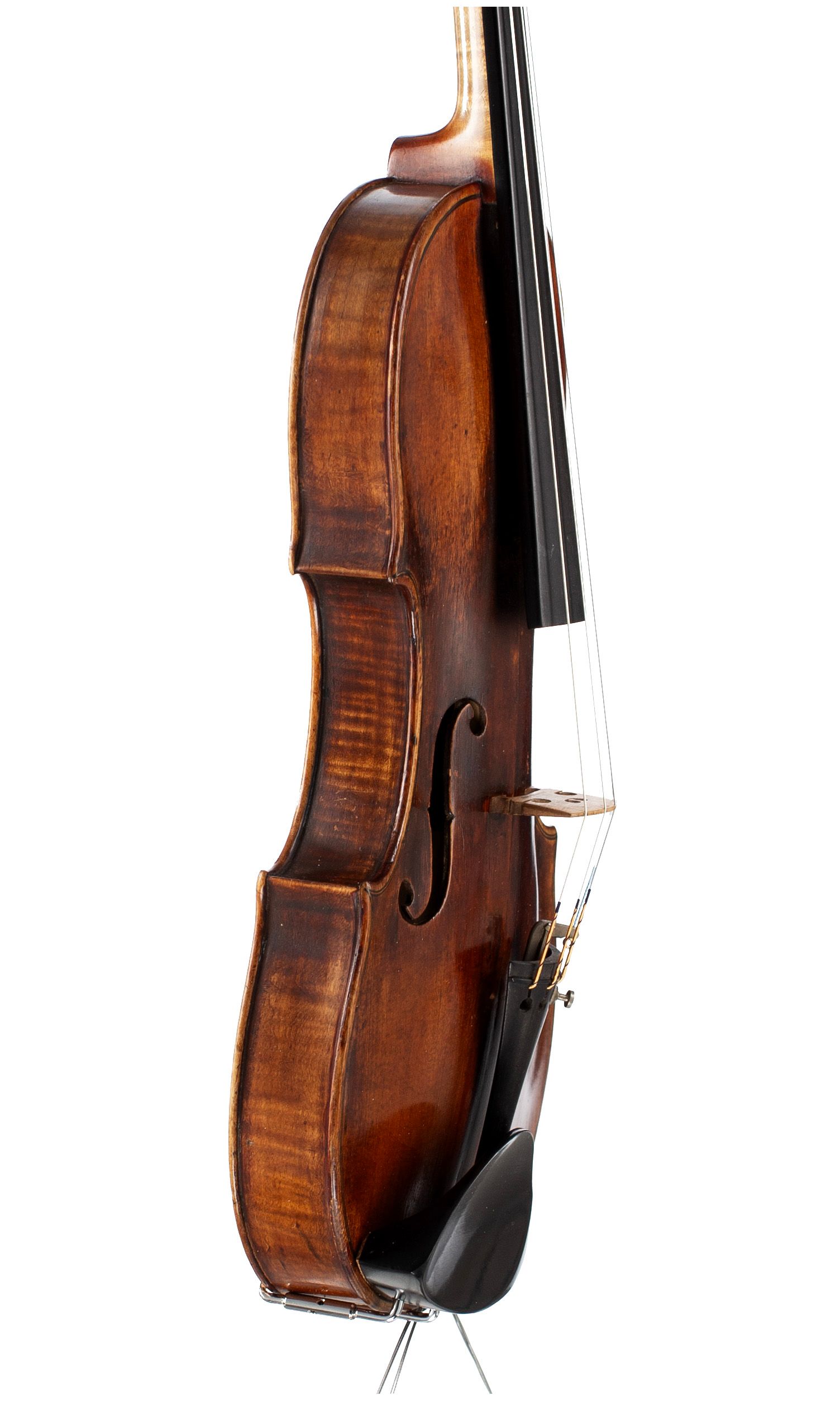 Violin, Circle of Klotz, Mittenwald, 18th Century — angled view, 70°