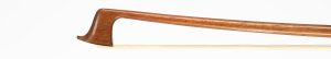 A nickel-mounted violin bow by Roger François Lotte, France, circa 1960 — head and frog