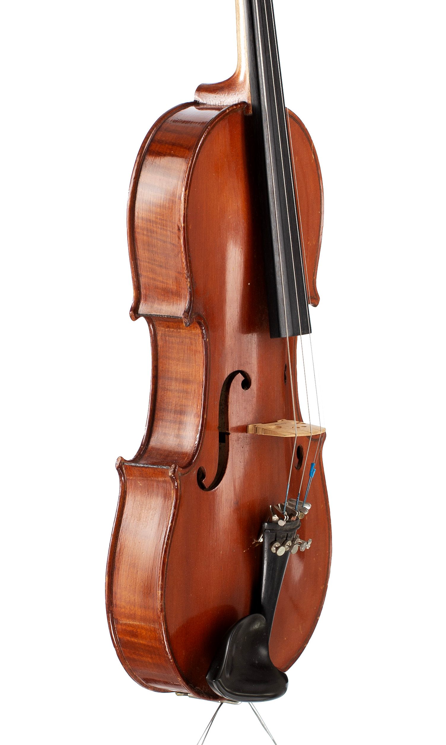 Violin, Workshop of Jérôme Thibouville-Lamy, Mirecourt, circa 1900 — angled view, 60°