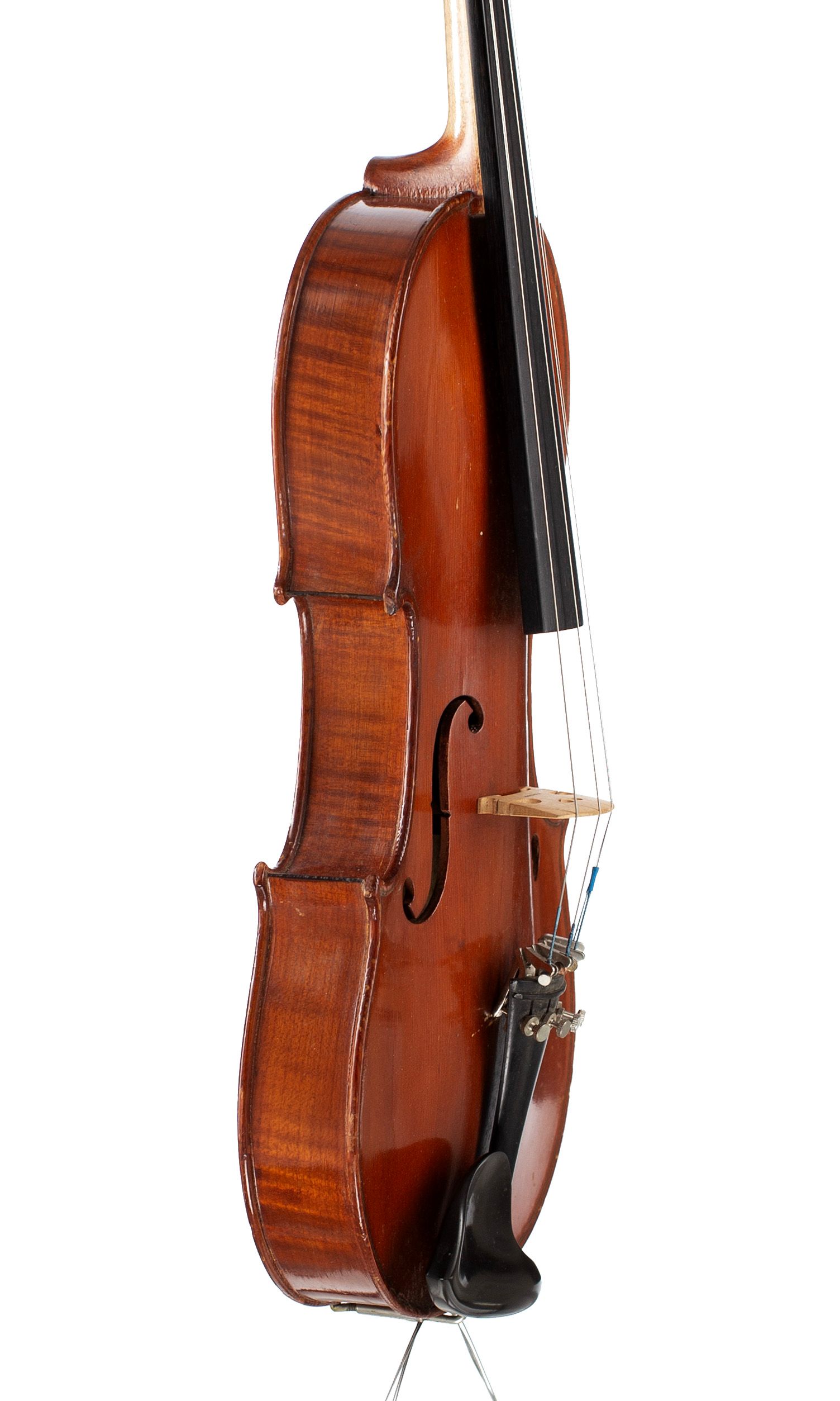 Violin, Workshop of Jérôme Thibouville-Lamy, Mirecourt, circa 1900 — angled view, 70°