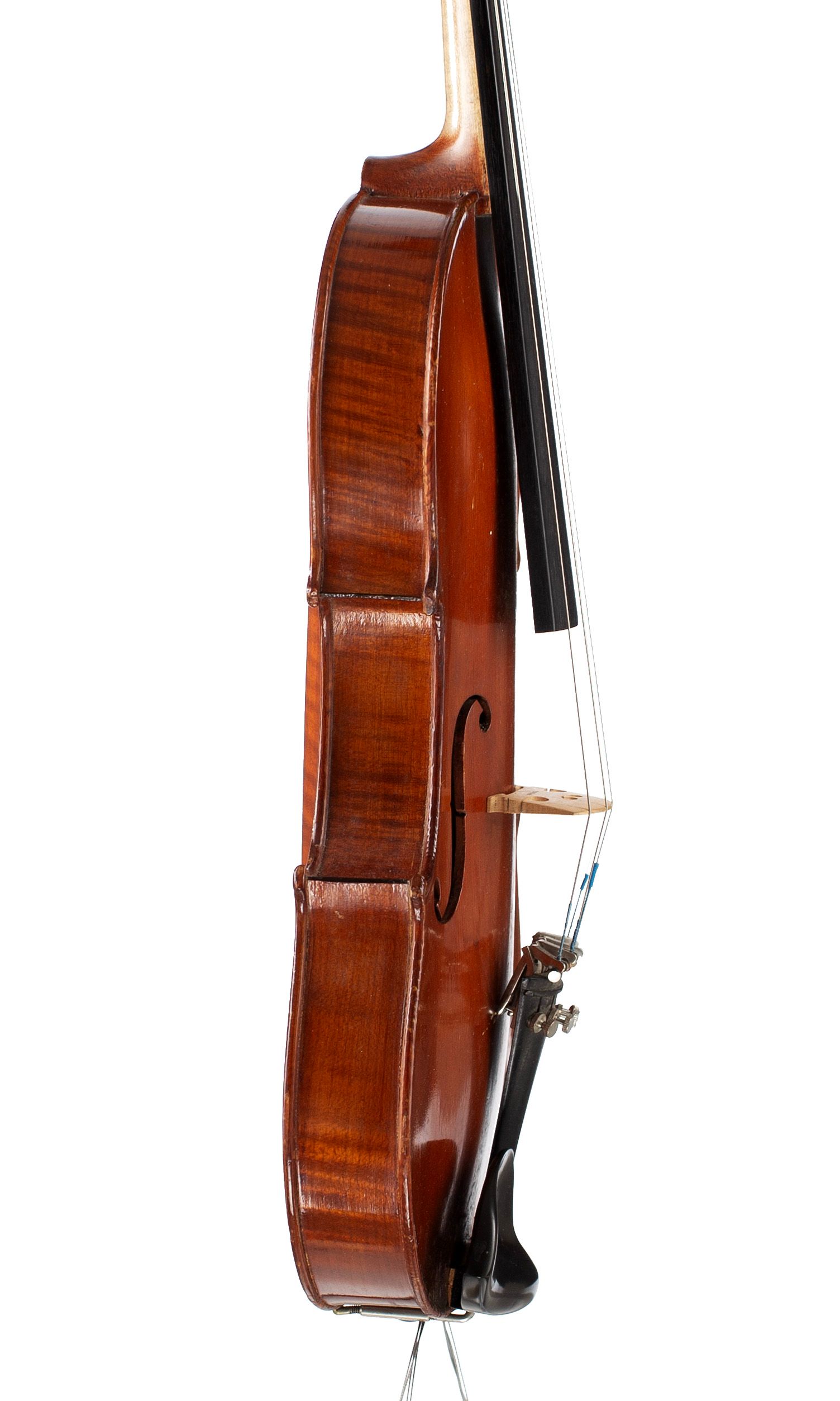 Violin, Workshop of Jérôme Thibouville-Lamy, Mirecourt, circa 1900 — angled view, 80°