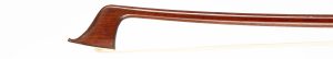 A silver-mounted cello bow by Alfons Riedl, Bubenreuth, circa 1960 — head and frog