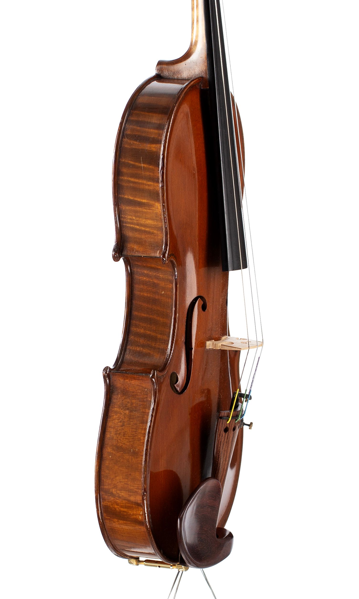 Violin, Workshop of Jérôme Thibouville-Lamy, Mirecourt, circa 1920 — angled view, 70°