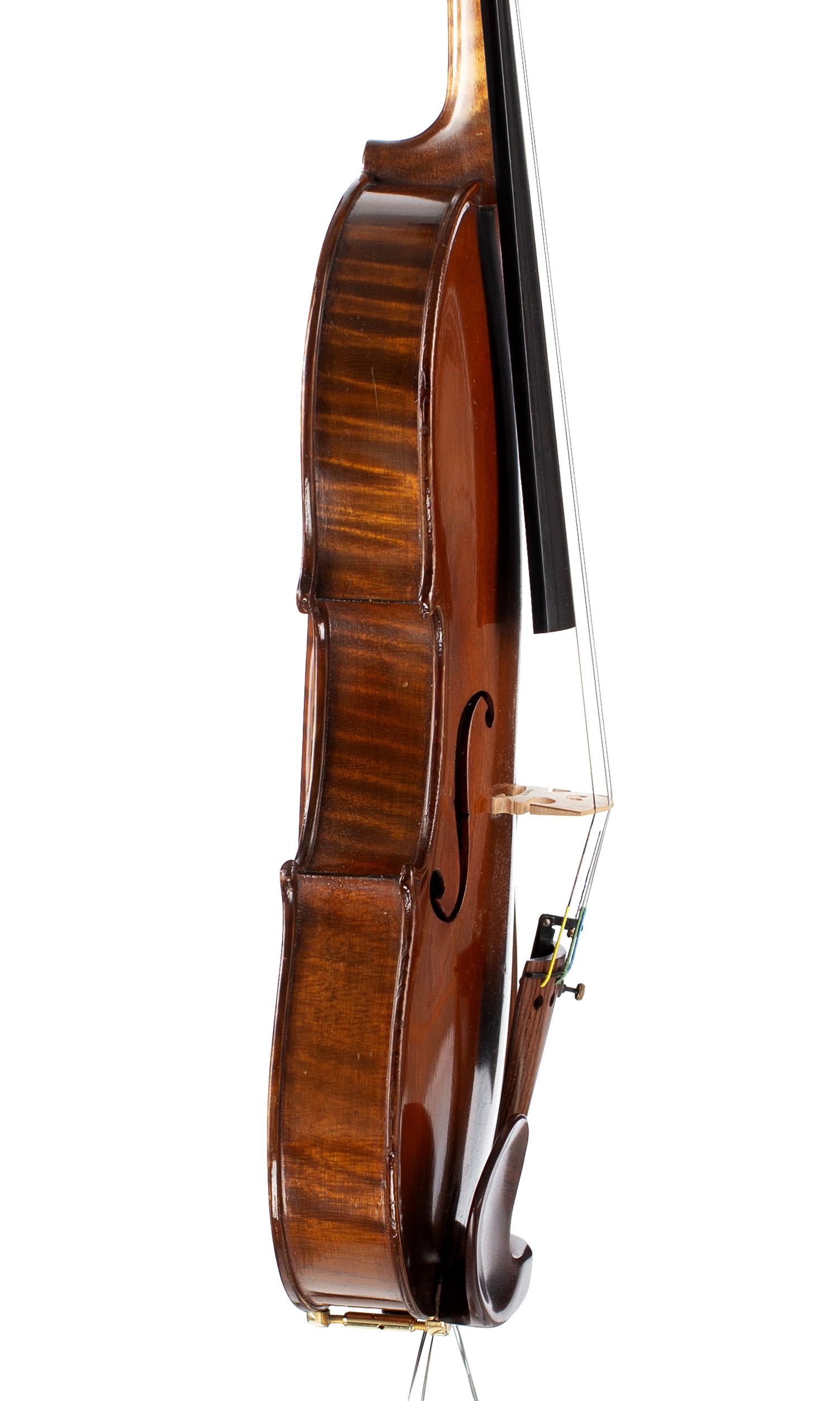 Violin, Workshop of Jérôme Thibouville-Lamy, Mirecourt, circa 1920 — angled view, 80°