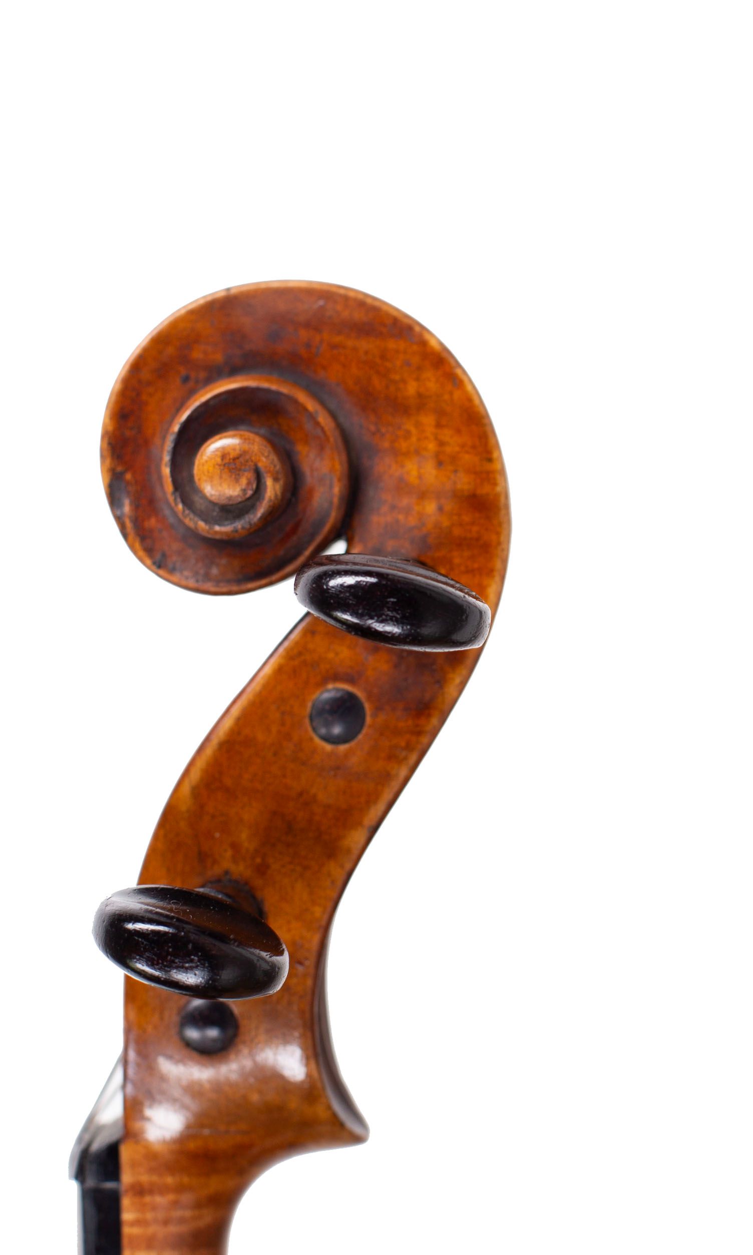Violin, Workshop of Didier Nicolas Aine, Mirecourt, circa 1820 — scroll