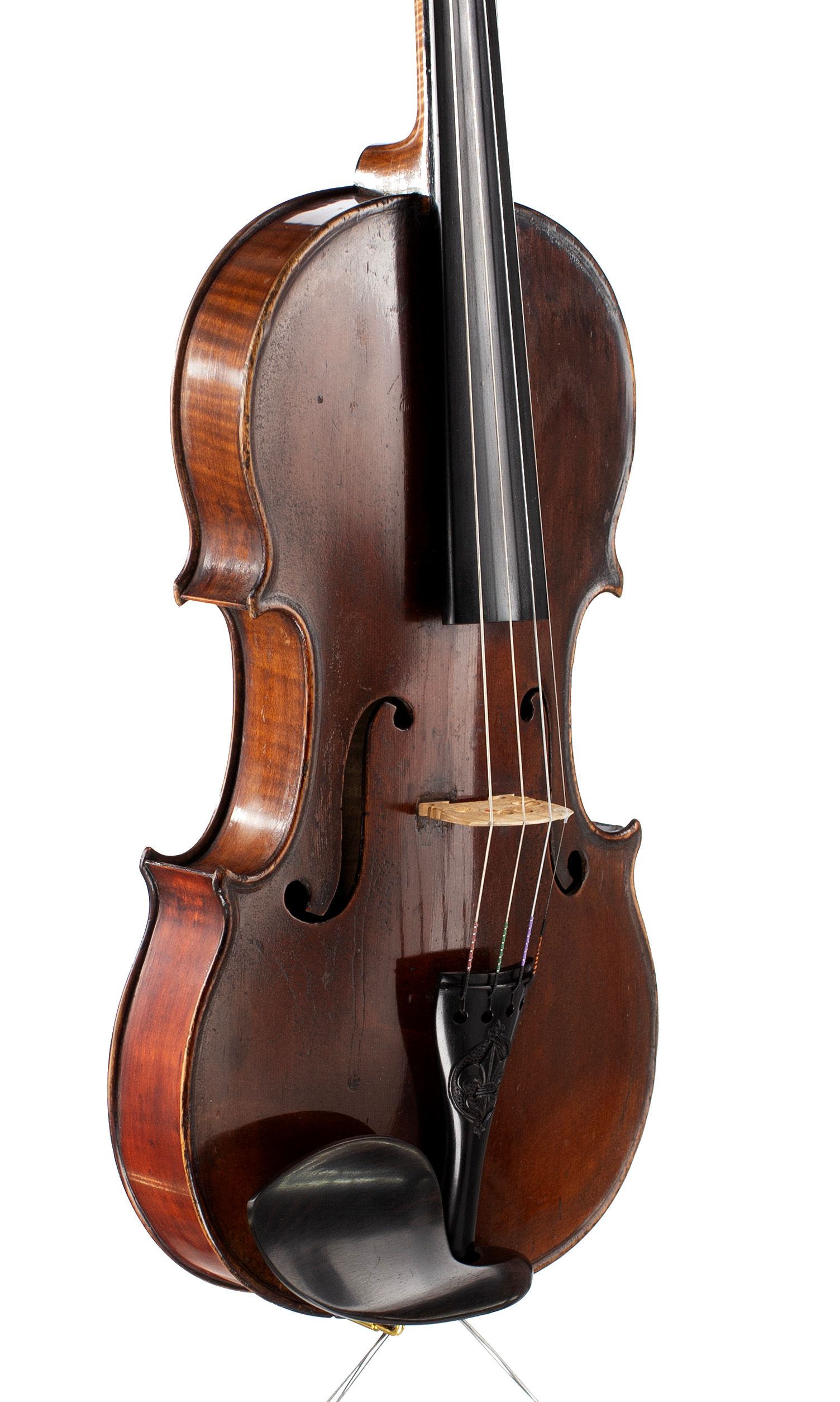 Violin, Workshop of Didier Nicolas Aine, Mirecourt, circa 1820 — angled view, 40°