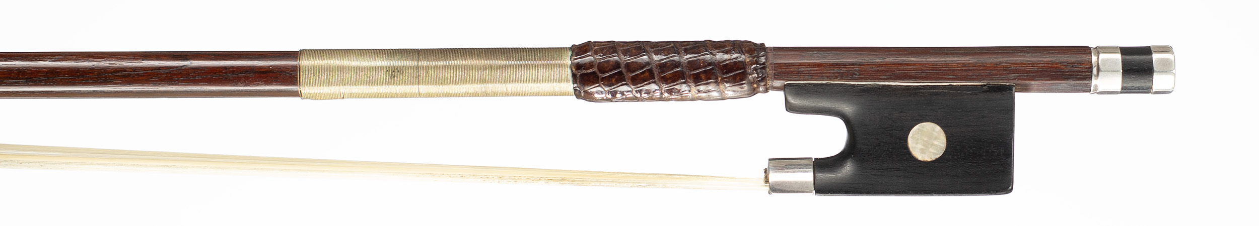 A silver-mounted violin bow by Pierre Simon, Paris, circa 1865 — frog