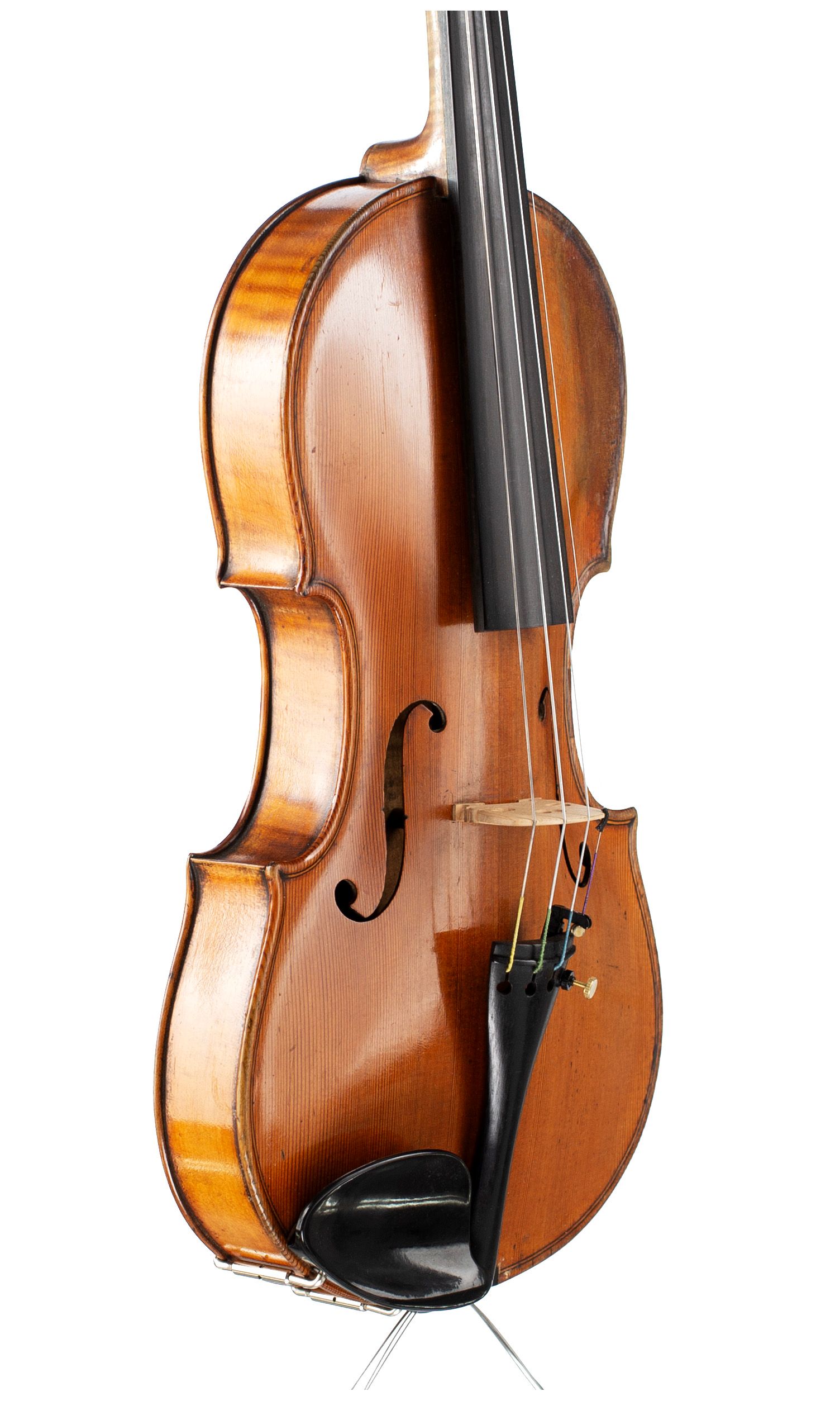 Violin by George Nelson, Clacton on Sea, 1912 — angled view, 50°
