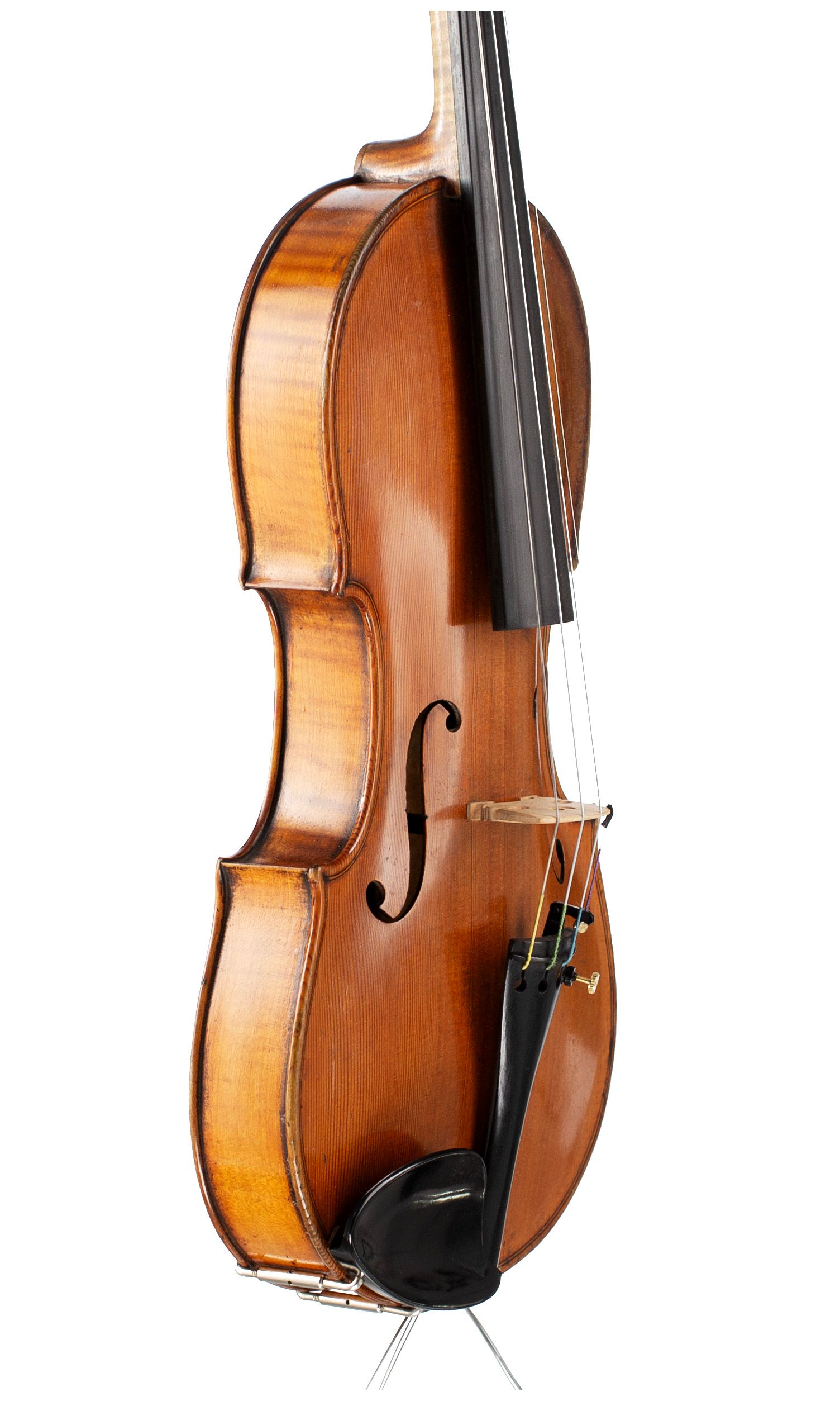 Violin by George Nelson, Clacton on Sea, 1912 — angled view, 60°