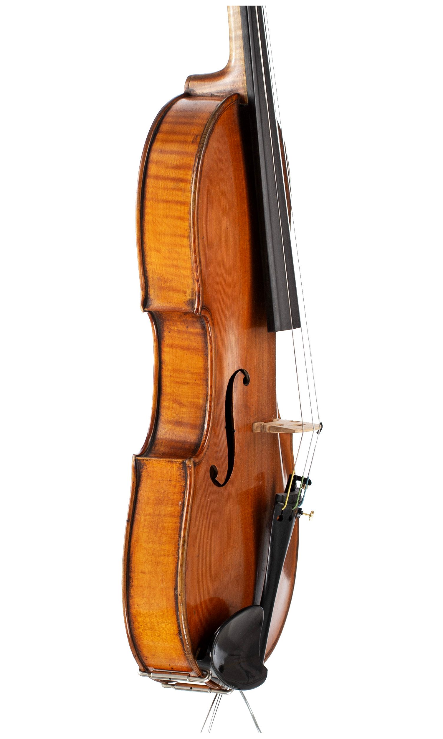 Violin by George Nelson, Clacton on Sea, 1912 — angled view, 70°
