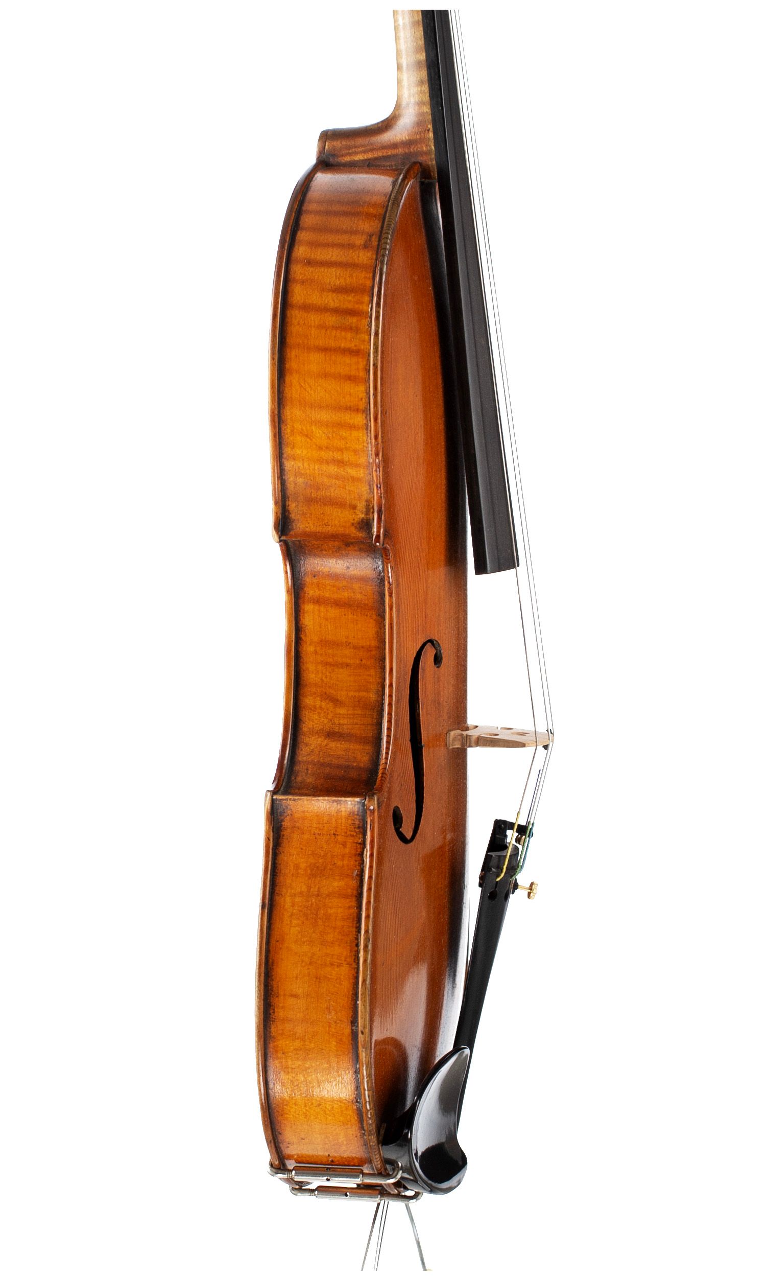 Violin by George Nelson, Clacton on Sea, 1912 — angled view, 80°