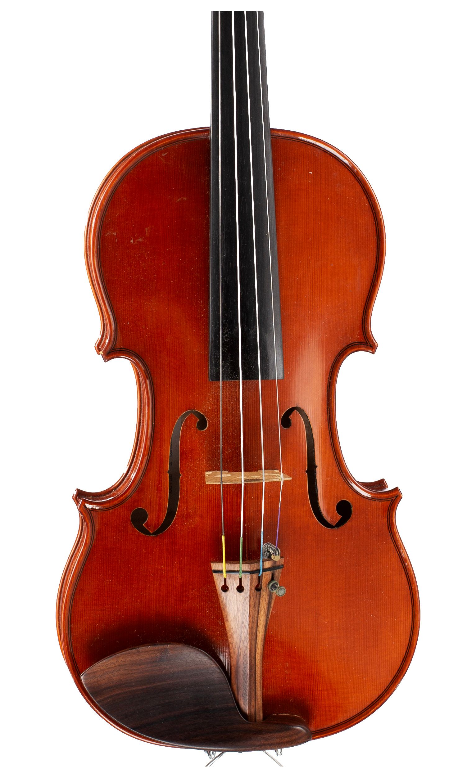 Violin by Lorenzo Guado, Italy, 1999 — angled view, 10°