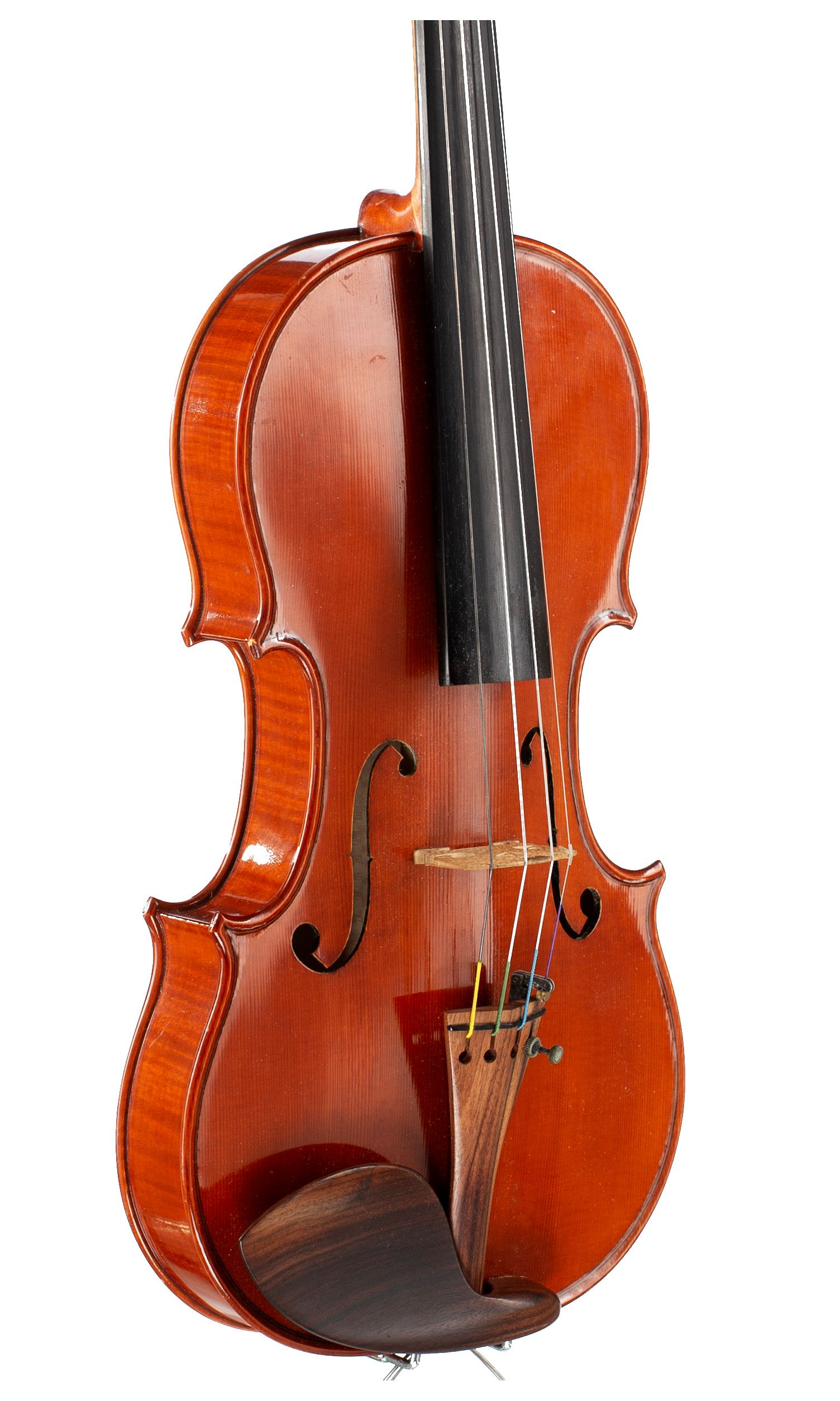 Violin by Lorenzo Guado, Italy, 1999 — angled view, 40°