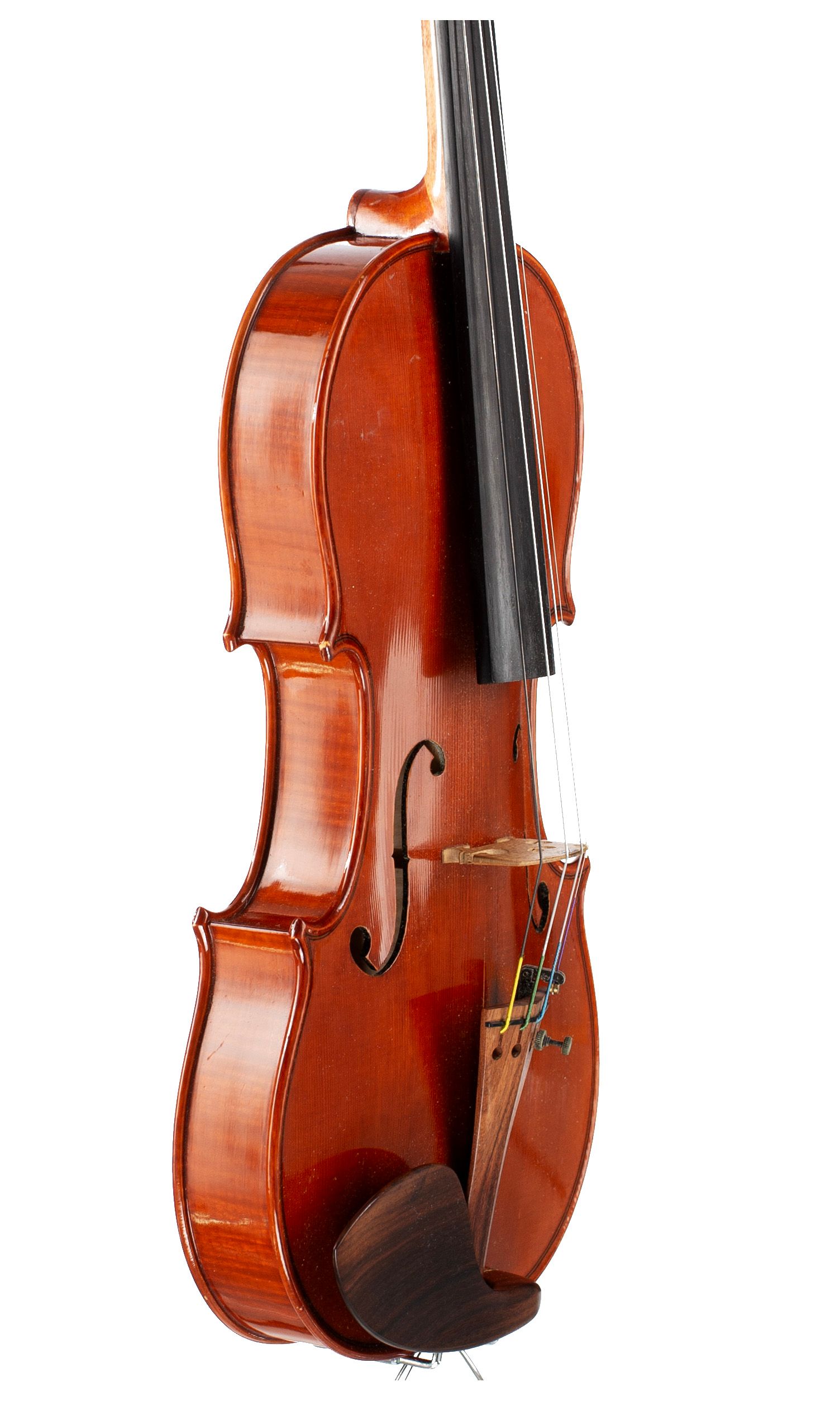 Violin by Lorenzo Guado, Italy, 1999 — angled view, 60°