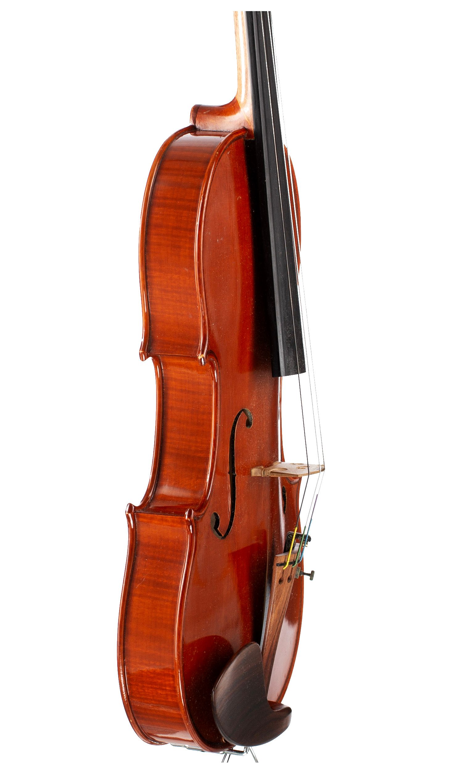 Violin by Lorenzo Guado, Italy, 1999 — angled view, 70°