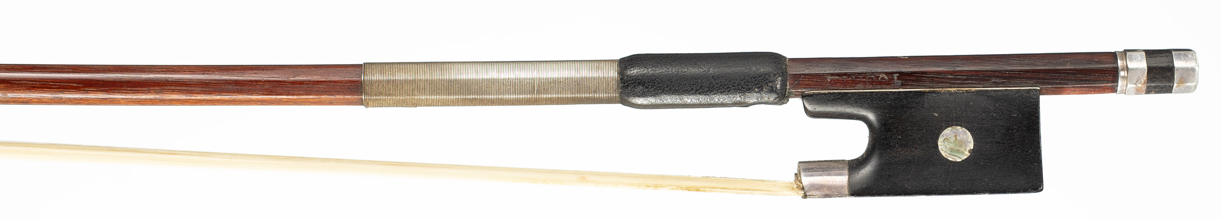 A silver-mounted violin bow by Charles Nicolas Bazin, Paris, circa 1900 — frog