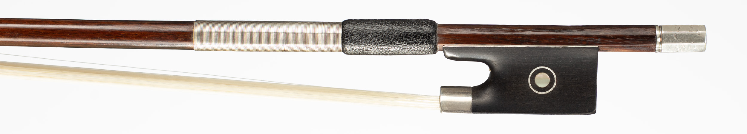 A silver-mounted violin bow by Victor François Fétique, Paris, circa 1920 — frog