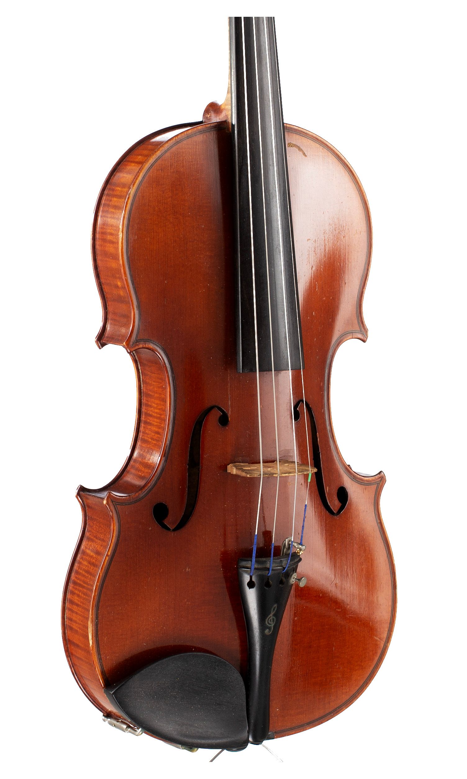 Violin, Workshop of Ernst Heinrich Roth, Markneukirchen, 1936 — angled view, 30°
