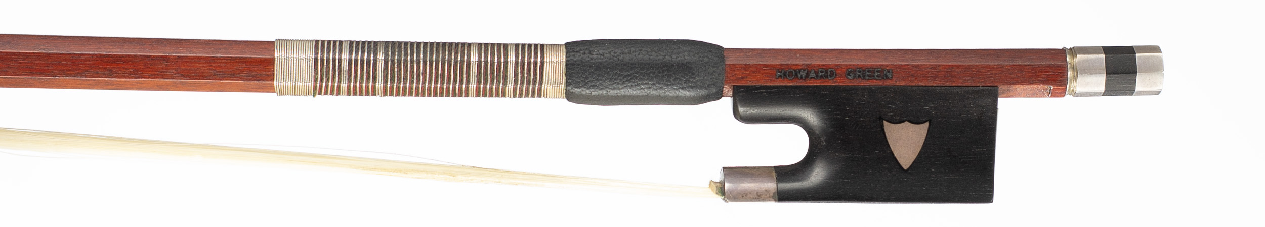 A silver-mounted violin bow by Howard Green, Fife, circa 2000 — frog