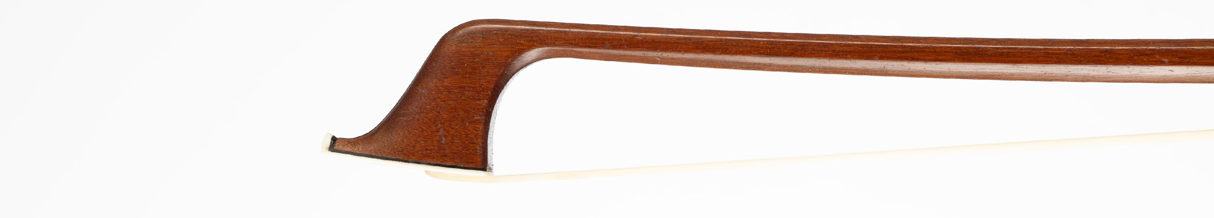 A silver-mounted cello bow by Percival Bryant, England, circa 1950 — head
