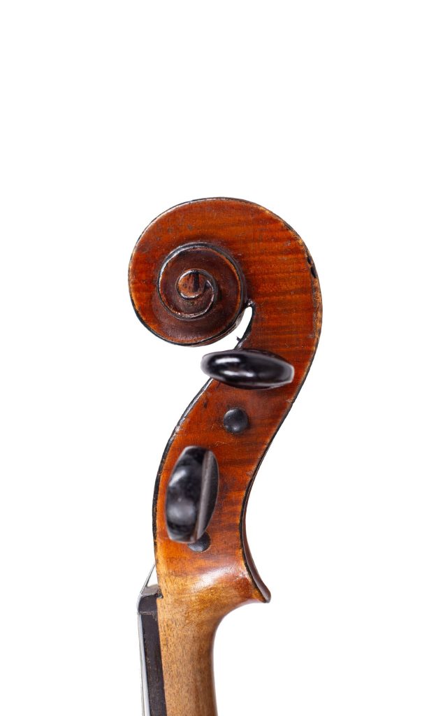 Violin, Workshop of François Barzoni, France, circa 1890 — scroll