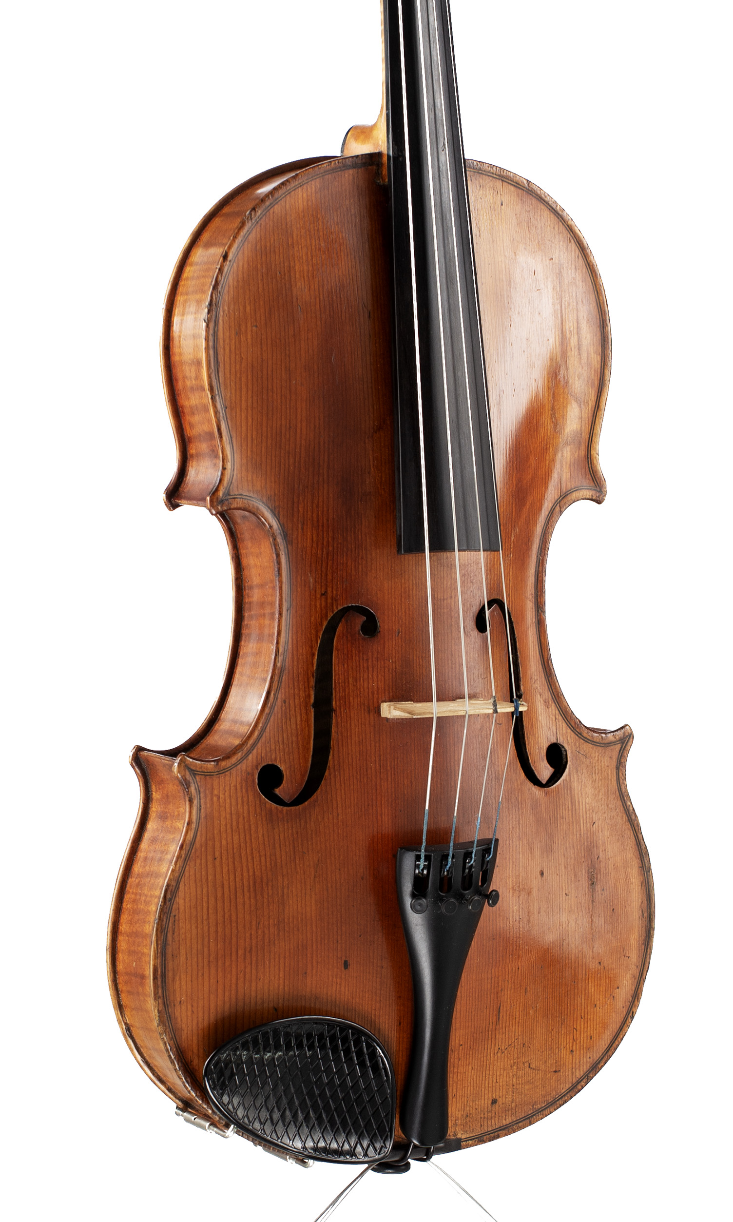 A viola by Bernard Simon Fendt Jnr, London, 1831 — angled view, 30°