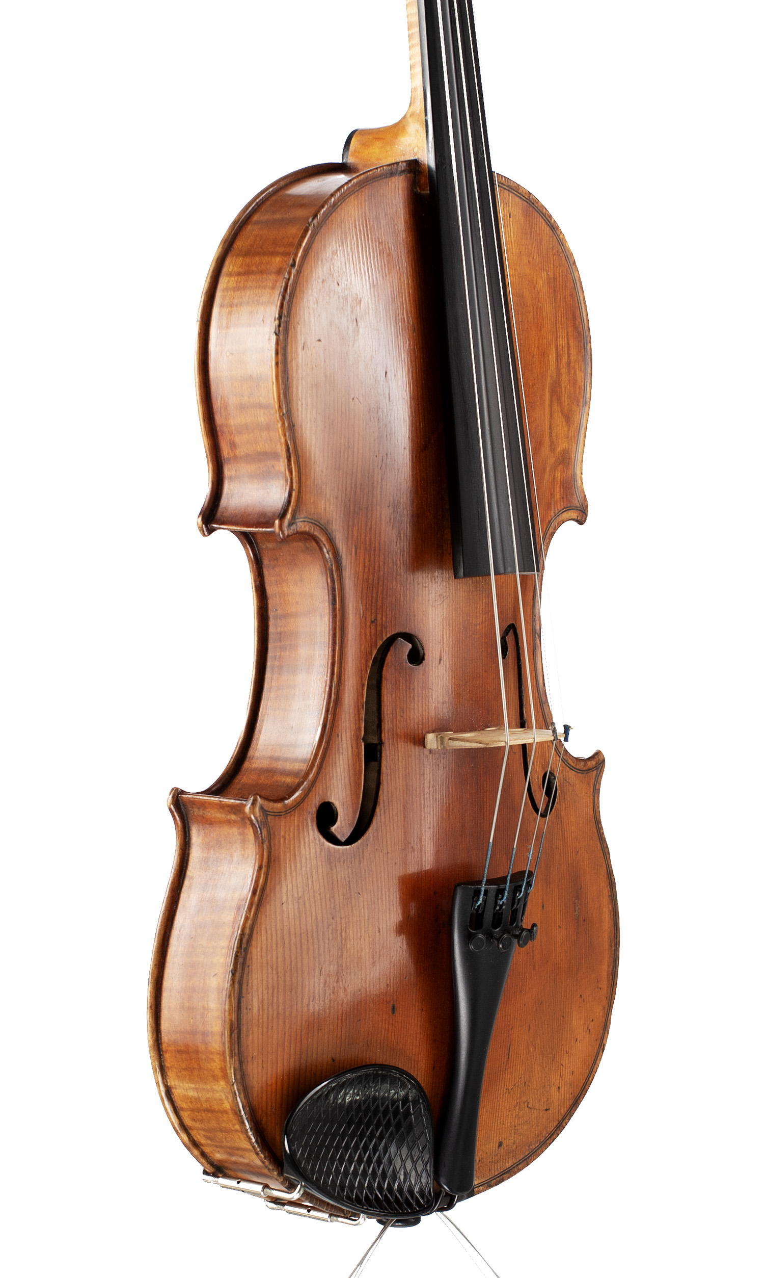 A viola by Bernard Simon Fendt Jnr, London, 1831 — angled view, 50°