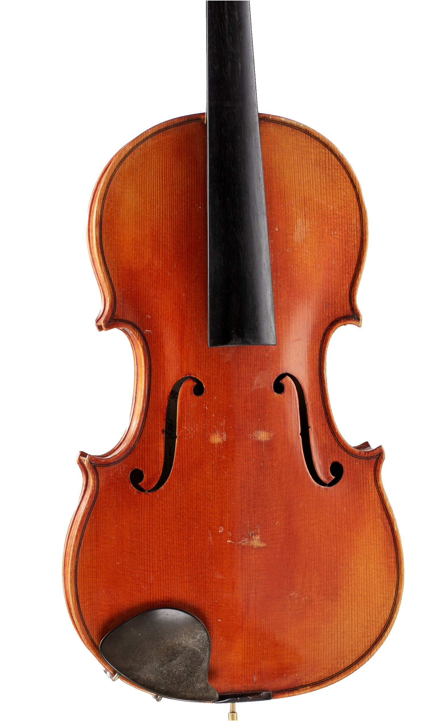 A violin by Gustav Ficker, Germany, 1964 — angled view, 10°
