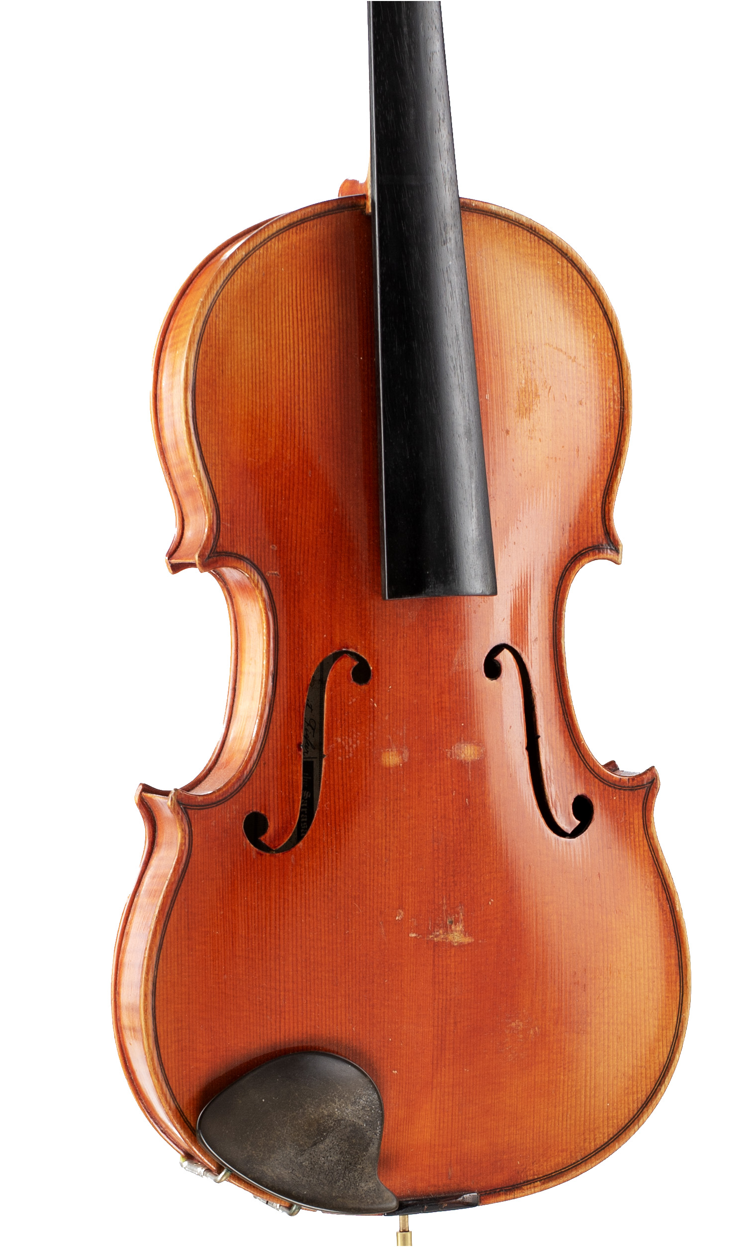 A violin by Gustav Ficker, Germany, 1964 — angled view, 20°