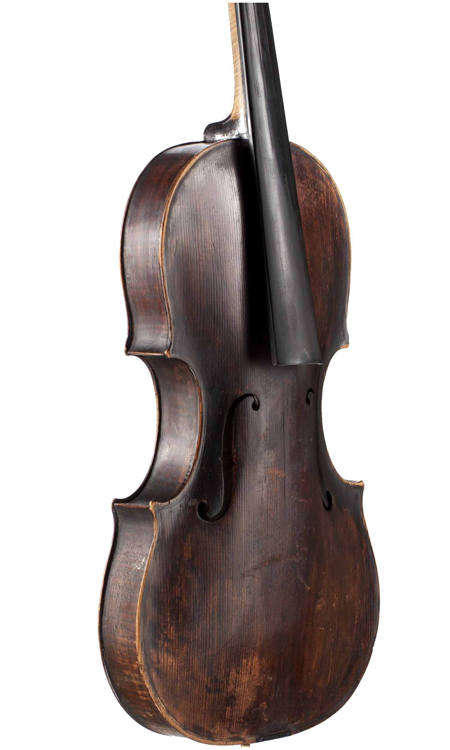 A violin, Made and sold by Chas & Sam Thompson — angled view, 50°