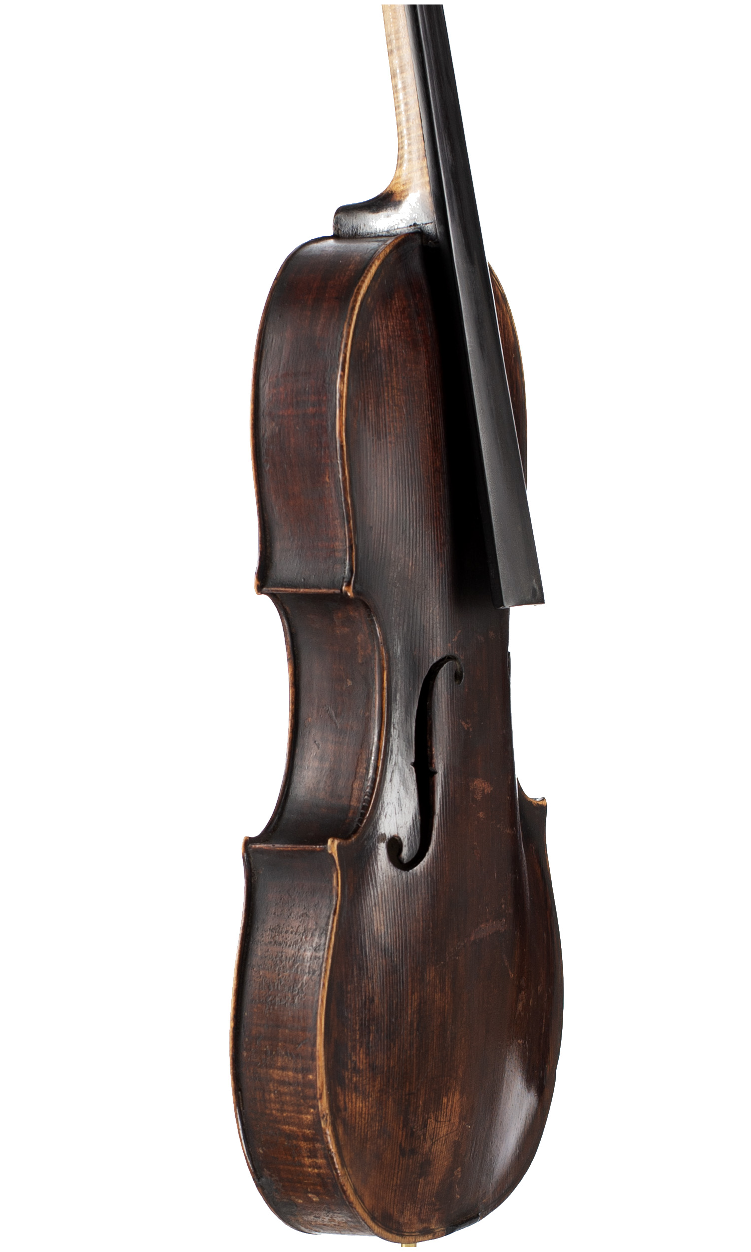 A violin, Made and sold by Chas & Sam Thompson — angled view, 70°