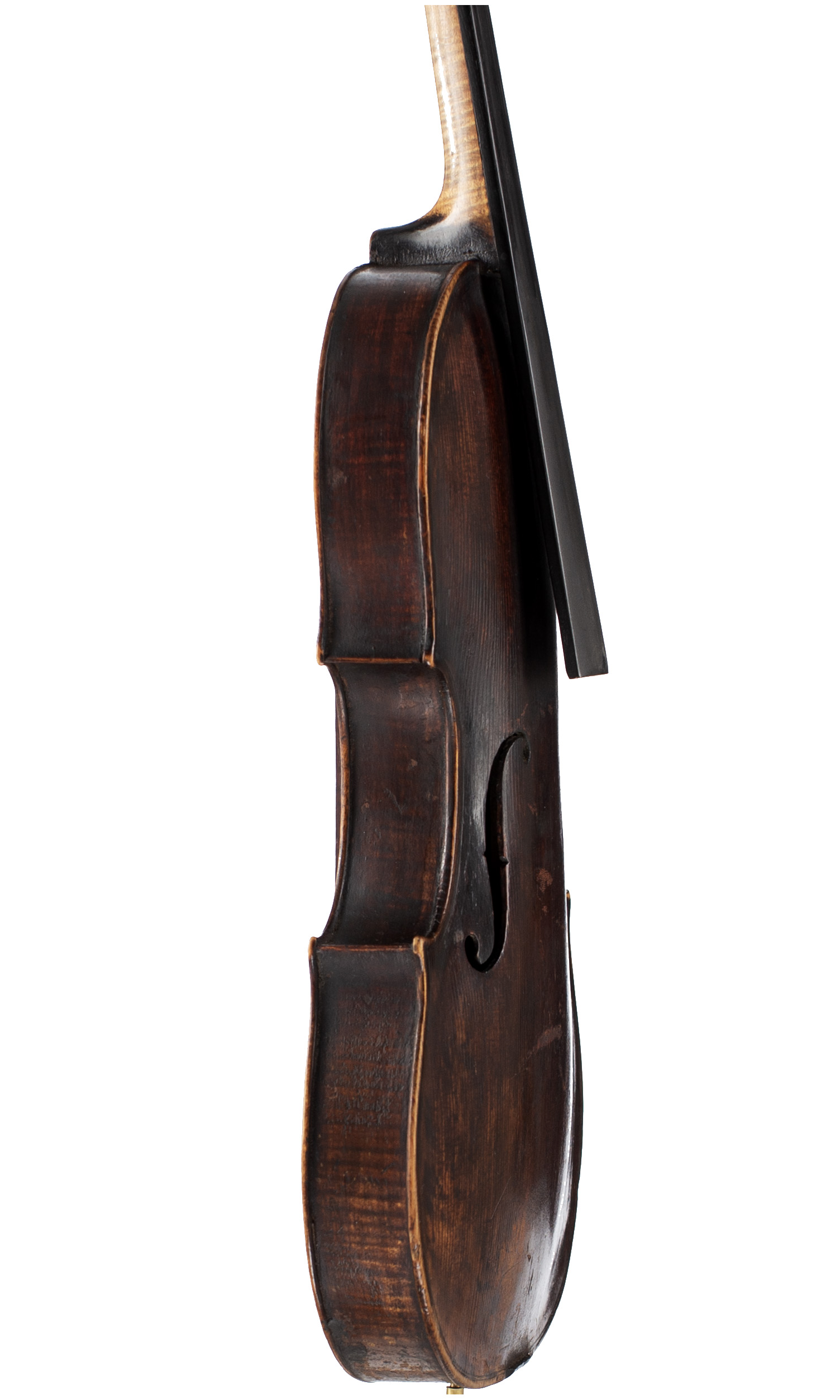 A violin, Made and sold by Chas & Sam Thompson — angled view, 80°