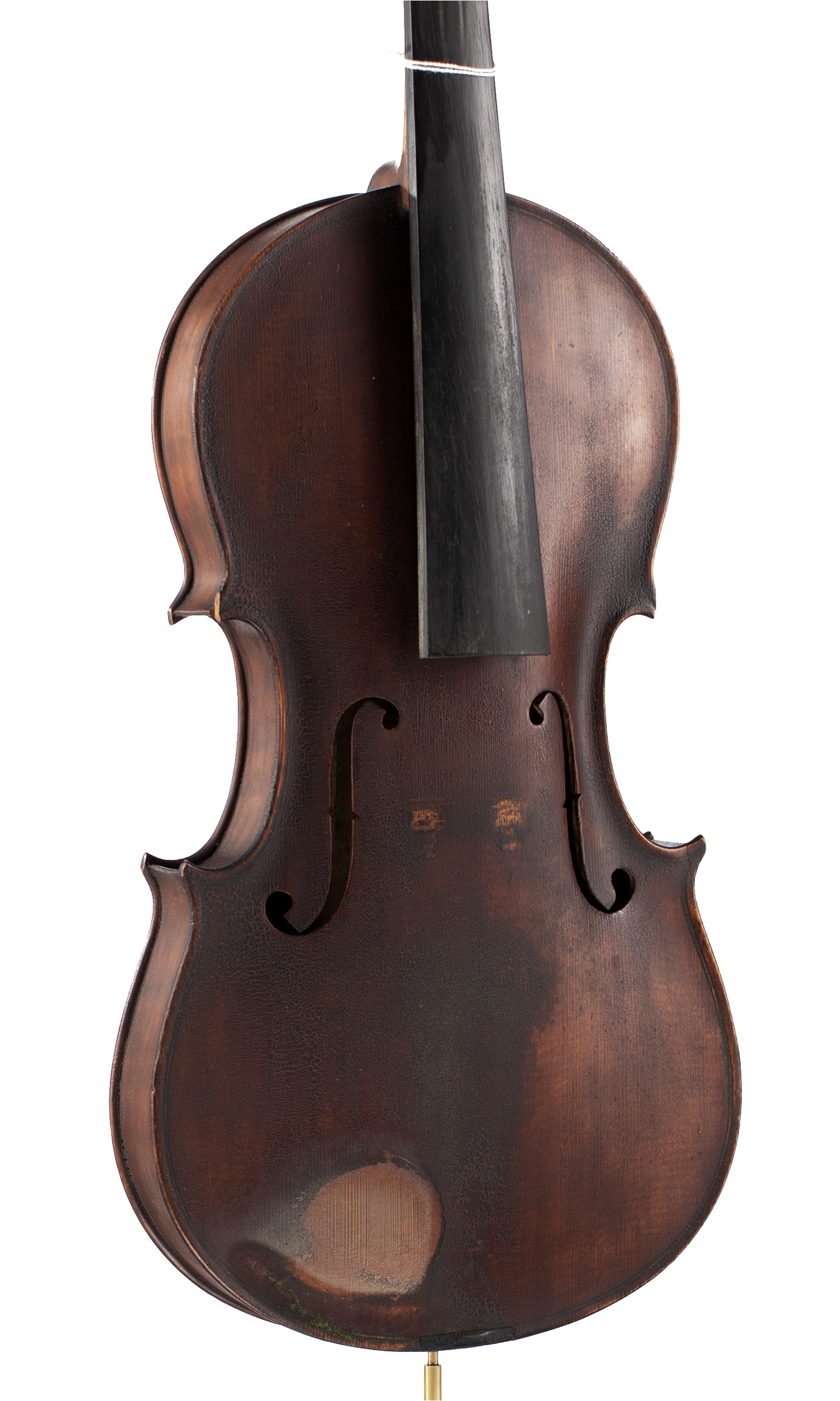 A violin by Sam Grierson, Wishaw 1918 — angled view, 30°